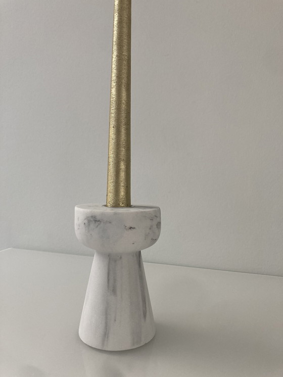 Image 1 of Design Candlestick Of White Marble