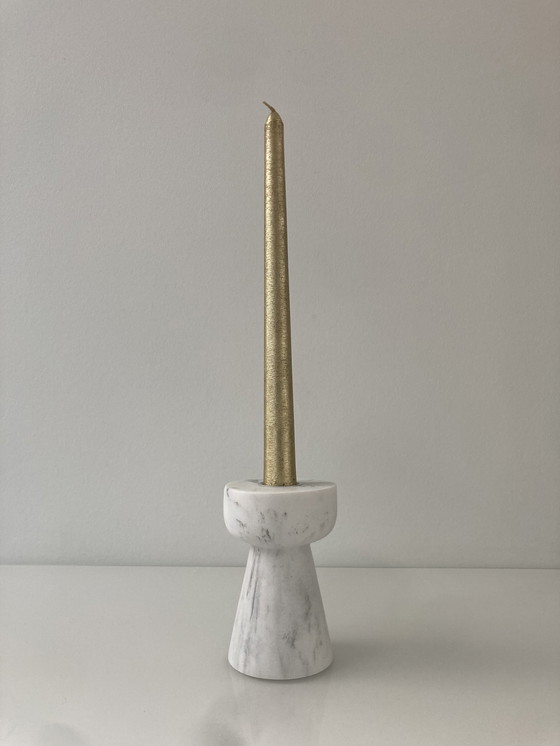 Image 1 of Design Candlestick Of White Marble