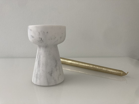 Image 1 of Design Candlestick Of White Marble