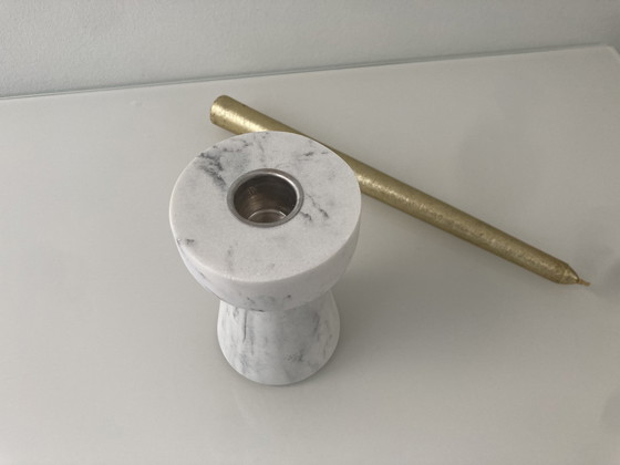 Image 1 of Design Candlestick Of White Marble