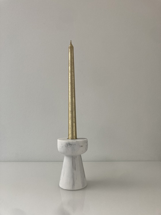 Image 1 of Design Candlestick Of White Marble