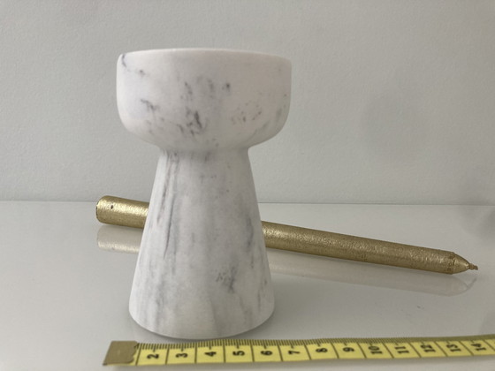 Image 1 of Design Candlestick Of White Marble