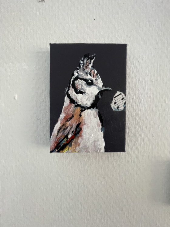 Image 1 of Painting Of A Crested Tit