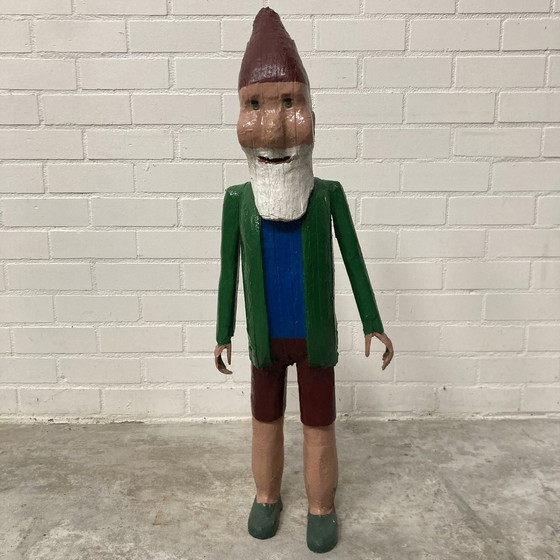 Image 1 of Old Wooden Statue Gnome