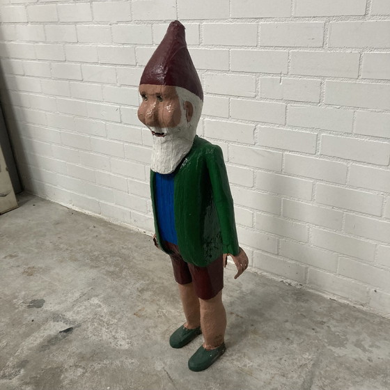 Image 1 of Old Wooden Statue Gnome