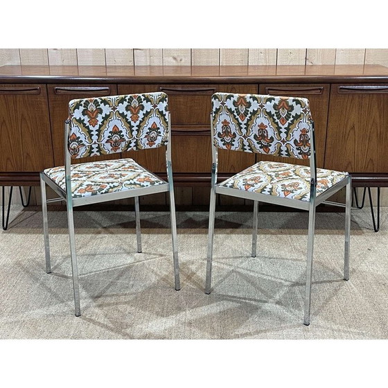 Image 1 of Pair of vintage chrome chairs, 1970