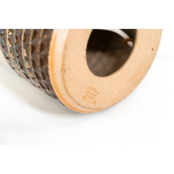 Image 1 of Vintage handmade ceramic table lamp by Einar Johansen for Søholm Stentøj, Denmark 1960s