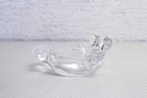 Teddy bear Vannes le Châtel crystal ashtray