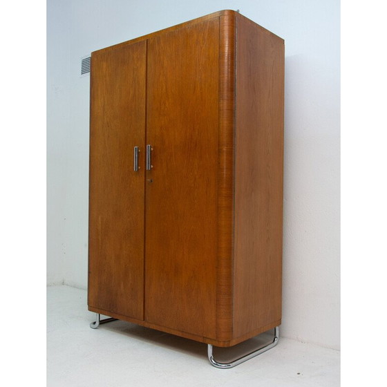Image 1 of Vintage Bauhaus oak wood cabinet by Vichr and Spol for Kovona, Czechoslovakia 1930