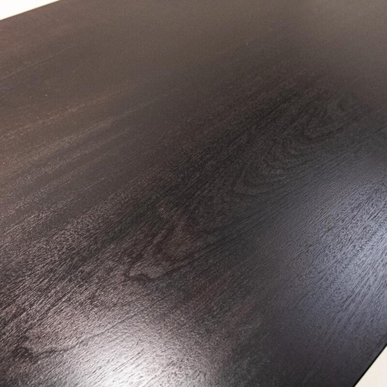 Image 1 of Contemporary vintage dining set in leather and ash wood