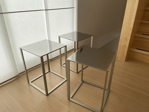 3x B&B Italia Simplice side tables by Antonio Citterio