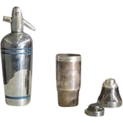 Shaker vintage in acciaio di Evio Evone per Cinzano, anni '70