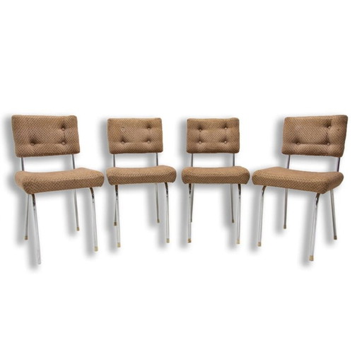 Mid century chromed cafe chair, Czechoslovakia 1960s