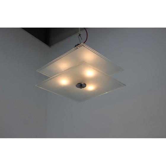 Image 1 of Vintage chrome chandelier, 1940