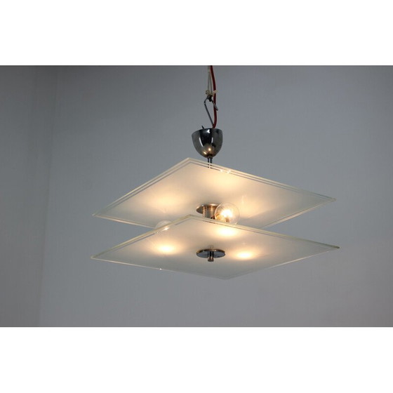 Image 1 of Vintage chrome chandelier, 1940