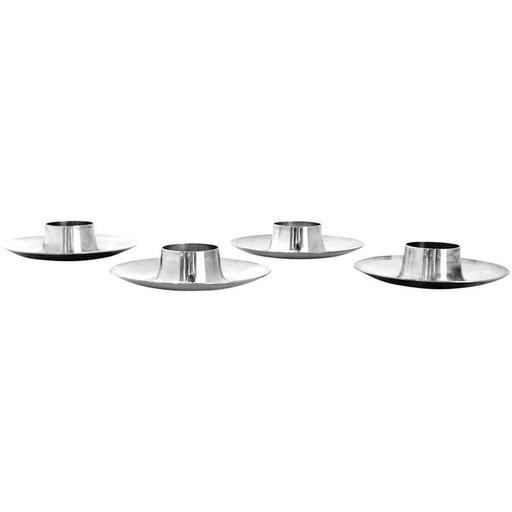 Set of 4 vintage egg cups by Christofle coll Gallia, France 1960