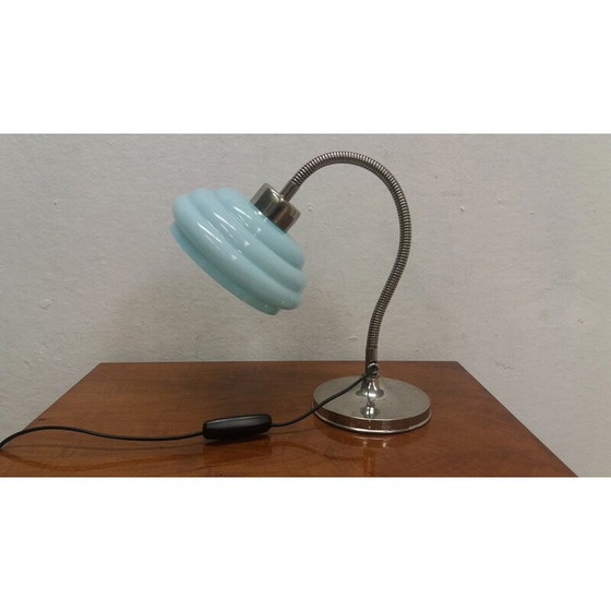 Image 1 of Lampada da tavolo vintage in metallo Art Déco, Cecoslovacchia 1935