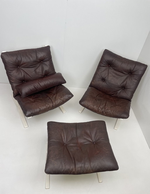 Complete set of Westnova - Ingmar Relling Siesta armchairs with ottoman