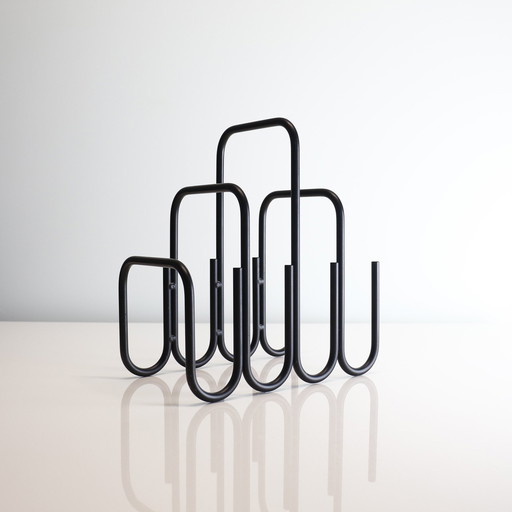 Modernist Magazine Rack Designed By Ann Maes Published By Mace-Line, Belgium 1981