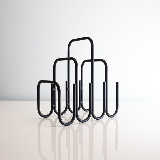 Image 1 of Modernist Magazine Rack Designed By Ann Maes Published By Mace-Line, Belgium 1981