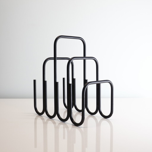 Modernist Magazine Rack Designed By Ann Maes Published By Mace-Line, Belgium 1981