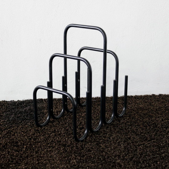 Image 1 of Modernist Magazine Rack Designed By Ann Maes Published By Mace-Line, Belgium 1981