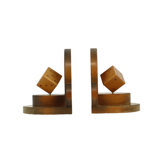 Image 1 of Wooden Dice Bookends