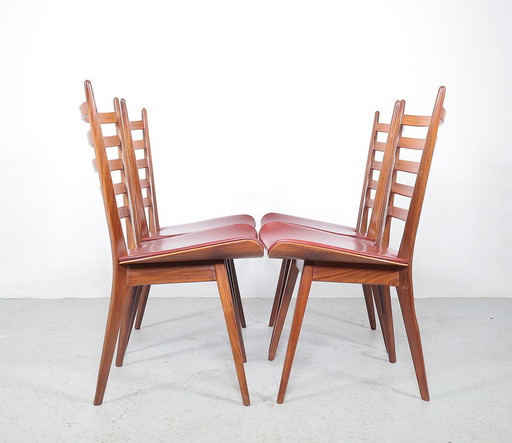 Chaises à échelle en bois de teck, 1960