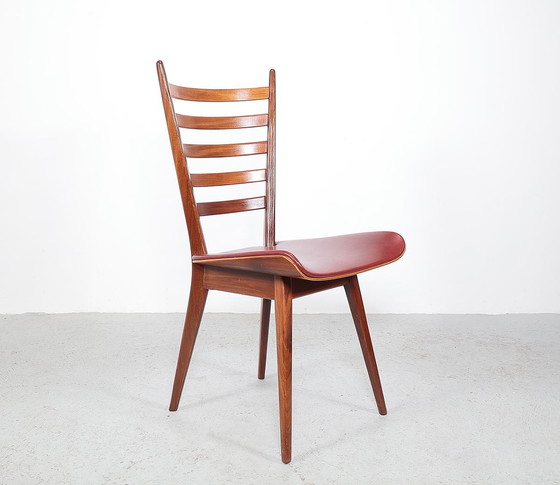 Image 1 of Chaises à échelle en bois de teck, 1960