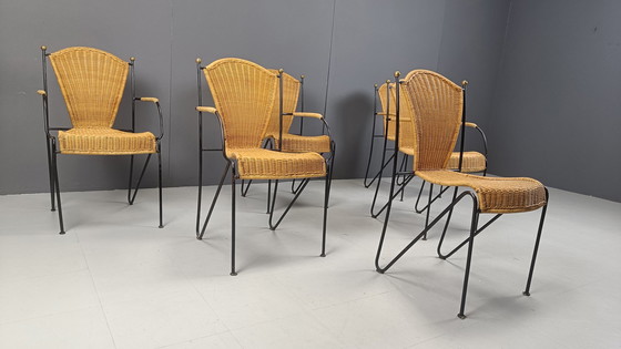 Image 1 of 6x Chaises de salle à manger vintage