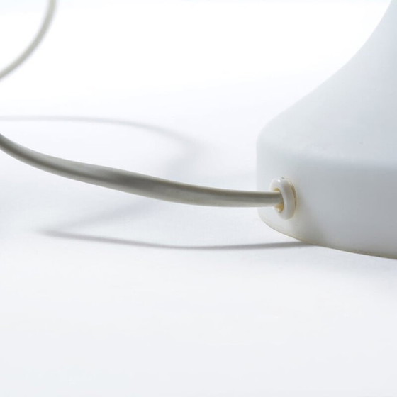 Image 1 of Vintage white glass and brass table lamp by Osvetlovaci Sklo, Czechoslovakia 1970s