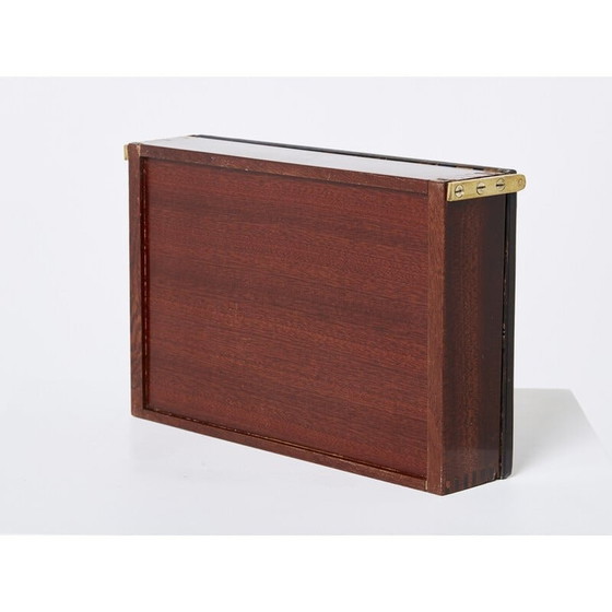 Image 1 of Vintage box in mahogany and painted wood by Piero Fornasetti, Italy 1950