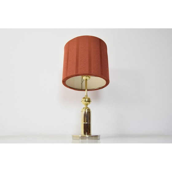 Image 1 of Vintage table lamp in fabric and brass by Kamenicky Senov, Czechoslovakia 1960