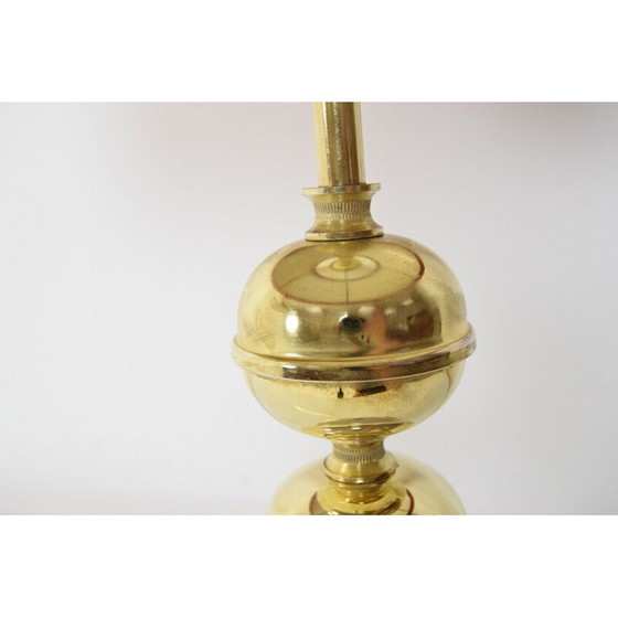 Image 1 of Vintage table lamp in fabric and brass by Kamenicky Senov, Czechoslovakia 1960