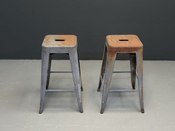 Image 1 of 2x Industrial metal stool