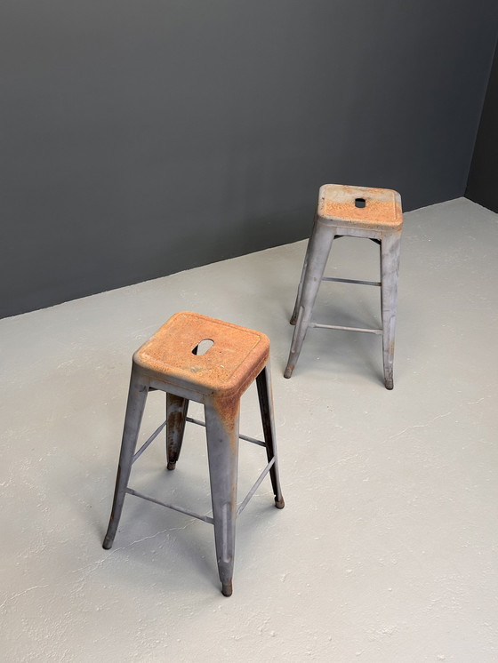 Image 1 of 2x Industrial metal stool