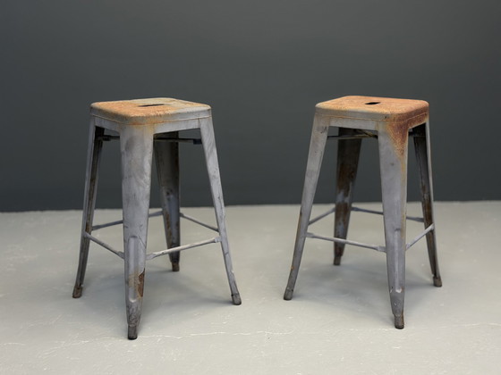 Image 1 of 2x Industrial metal stool