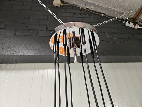 Image 1 of Lampe suspendue vintage cascade chrome