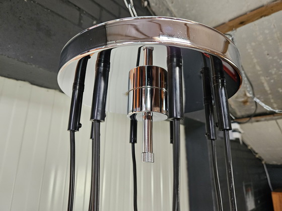 Image 1 of Lampe suspendue vintage cascade chrome
