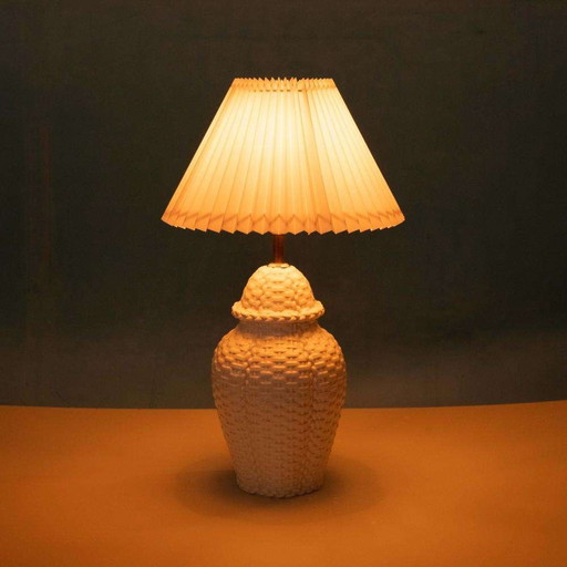 Vintage table lamp braided ceramic regency table lamp