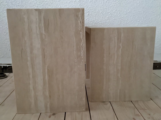 Image 1 of Travertine Nesting Set Italy 70'S