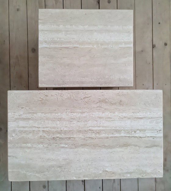 Image 1 of Travertine Nesting Set Italy 70'S