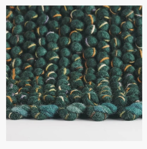 Rug Brink & Campman Cobble 29207 170X230 Cm Green Wool