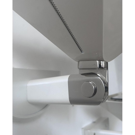Image 1 of Pair of vintage adjustable wall lamp in white lacquered metal and chrome for Martini Fratelli, Italy 1980