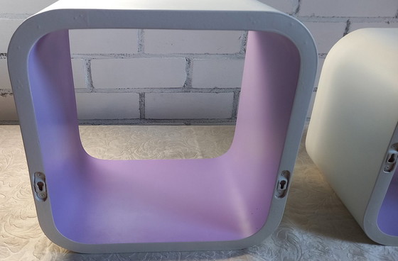 Image 1 of Vintage Shelves - Modular Elements - Lacquered Wood - 1970-1980