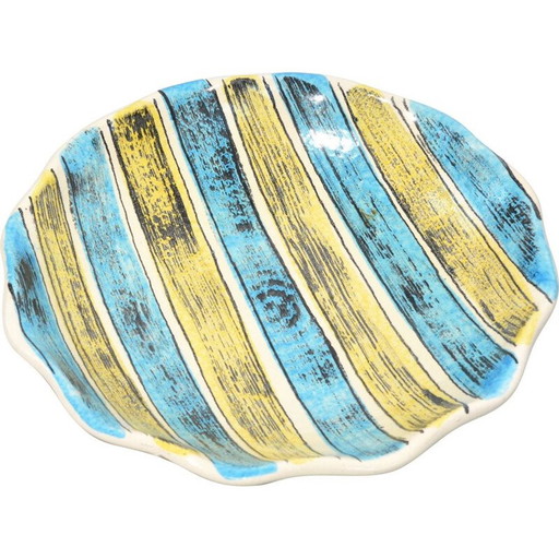 Vintage ceramic fruit plate by Picasso for Strehla, Germany 1970