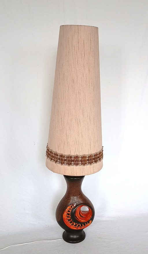 Herda Fat lava floor lamp with original shade