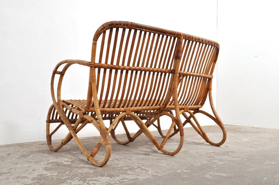 Image 1 of Vintage rattan lounge sofa