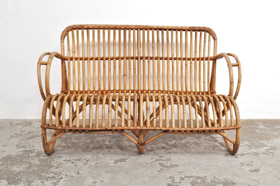 Image 1 of Vintage rattan lounge sofa