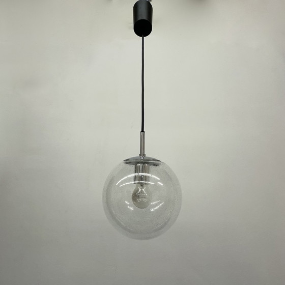 Image 1 of Limburg glashütte hanging lamp globe glass from the 1970s